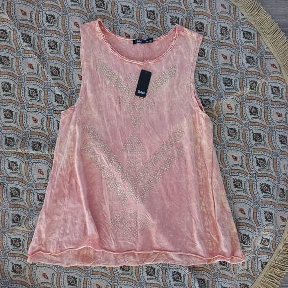Sportsgirl Tops - Sportsgirl Womens Size XS-S Gold Studded Top